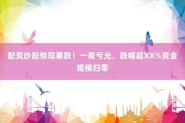 配资炒股惊现暴跌！一夜亏光，跌幅超XX%资金规模归零