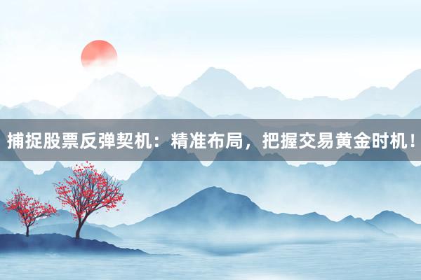捕捉股票反弹契机：精准布局，把握交易黄金时机！