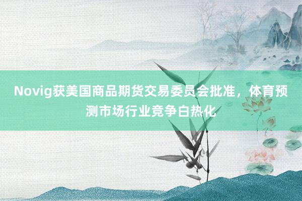 Novig获美国商品期货交易委员会批准，体育预测市场行业竞争白热化