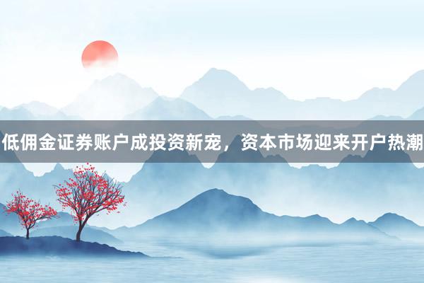 低佣金证券账户成投资新宠，资本市场迎来开户热潮
