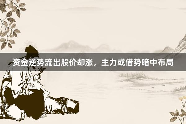 资金逆势流出股价却涨，主力或借势暗中布局