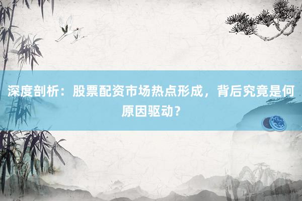 深度剖析：股票配资市场热点形成，背后究竟是何原因驱动？