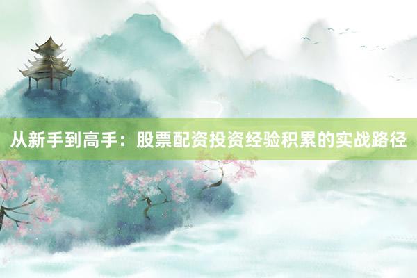 从新手到高手:股票配资投资经验积累的实战路径